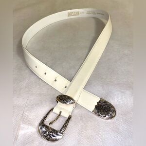 White Belt with Silver Buckle